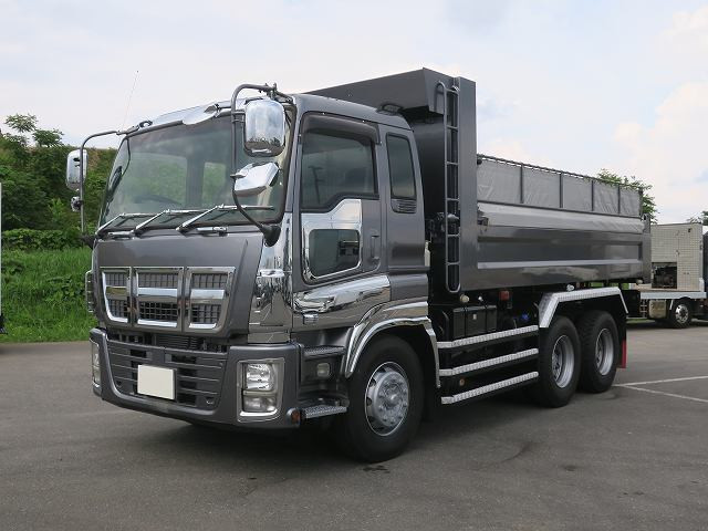 [Lease/Rental Only Vehicle] 2015 Isuzu Giga Large Dump Truck, Kyokuto Kaihatsu, 5300 Body, 231cm Width, 2 Differentials, 380 HP ★Easy Drive Package Applied!★