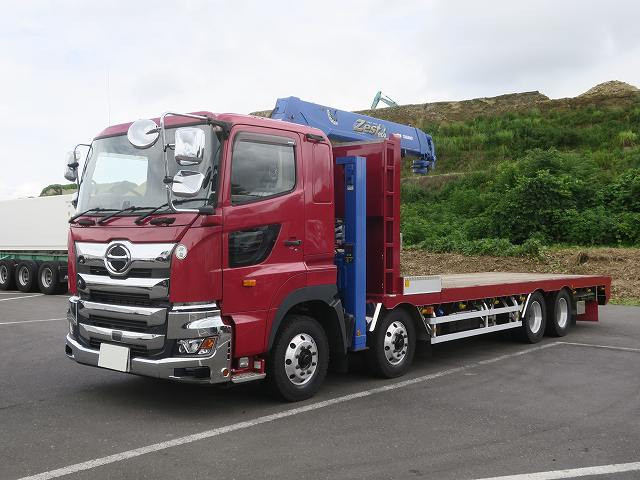 中古トラック 日野 プロフィア 大型クレーン付セルフローダー