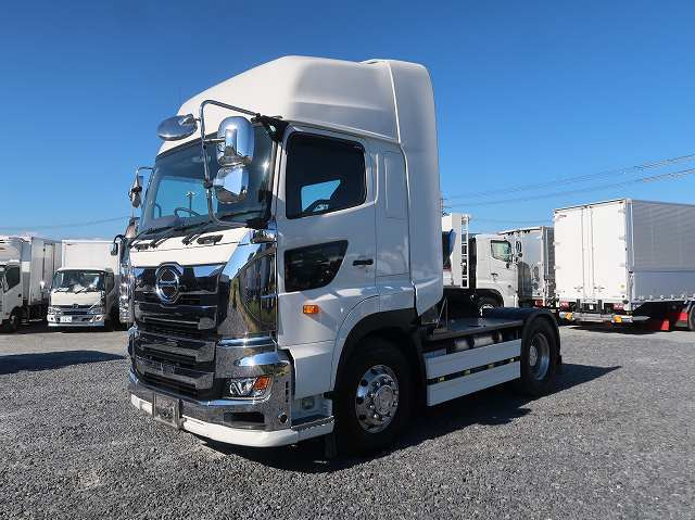 【リースレンタル専用車両】令和1年式 日野 プロフィア トラクタヘッド 第五輪荷重11.3t 450馬力 ハイルーフ アルミホイール ★あんしん車検パック施工済み！★