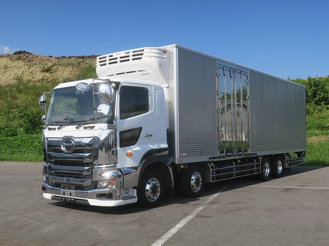 [Lease/Rental Only Vehicle] 2020 Hino Profia Large Refrigerated Van, 4-Axle Low Floor, Mitsubishi Heavy Industries -35-degree setting, Left Rear Doors, Retarder, All-Wheel Air Suspension, Keystone Aluminum Wheels, Retractable Power Guard ★ 安心車検パック (Peace of Mind Vehicle Inspection Package) has been applied! ★