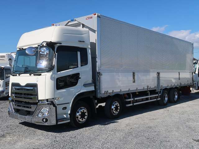 [Lease/Rental Only Vehicle] 2023 UD Trucks Quon Large Aluminum Wing Truck, 4-Axle Low-Floor, Snow-Melting Specification, 9600 Body, High Roof, 420 HP ★ 安心車検パック (Peace of Mind Vehicle Inspection Package) has been applied! ★