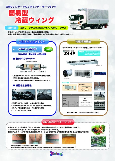 中古トラック 日野簡易冷蔵ウィング #23