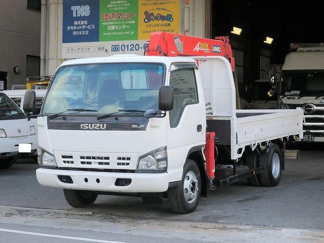 いすゞエルフ 小型クレーン付平ボディ