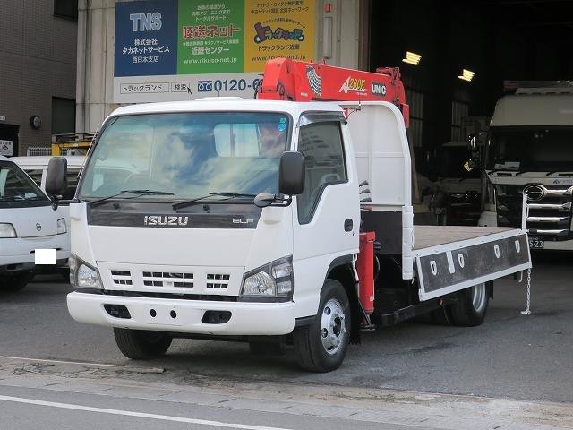 いすゞエルフ 小型クレーン付平ボディ