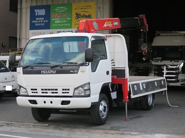いすゞエルフ 小型クレーン付平ボディ