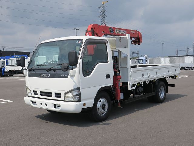  いすゞエルフ 小型クレーン付平ボディ