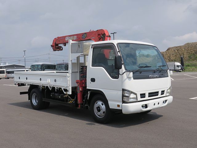  いすゞエルフ 小型クレーン付平ボディ