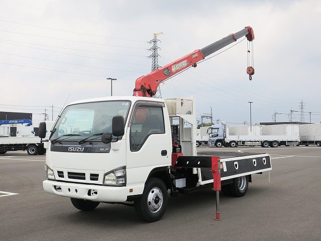  いすゞエルフ 小型クレーン付平ボディ