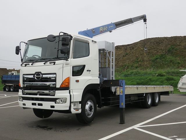 中古トラック 日野クレーン付平ボディアルミブロック #7