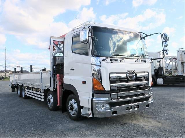 中古トラック 日野クレーン付平ボディアルミブロック ＃2