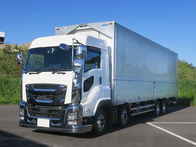 [Lease-only vehicle] 2019 Isuzu Giga Large Aluminum Wing Truck, 4-axle Low Floor, Retractable Power Station, High Roof, Retarder