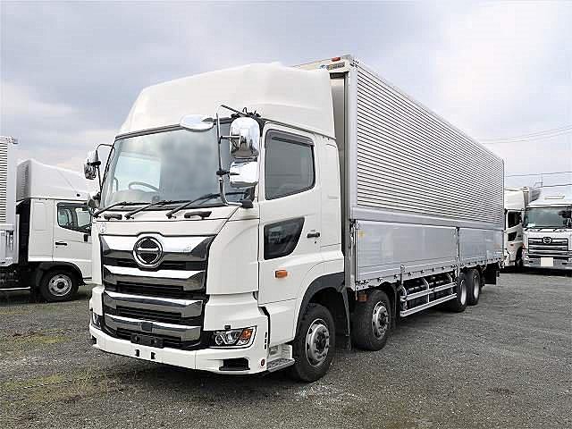 [Lease-only vehicle] 2019 Hino Profia 4-axle low-floor large aluminum wing body, high roof, rear air suspension, with retarder. 