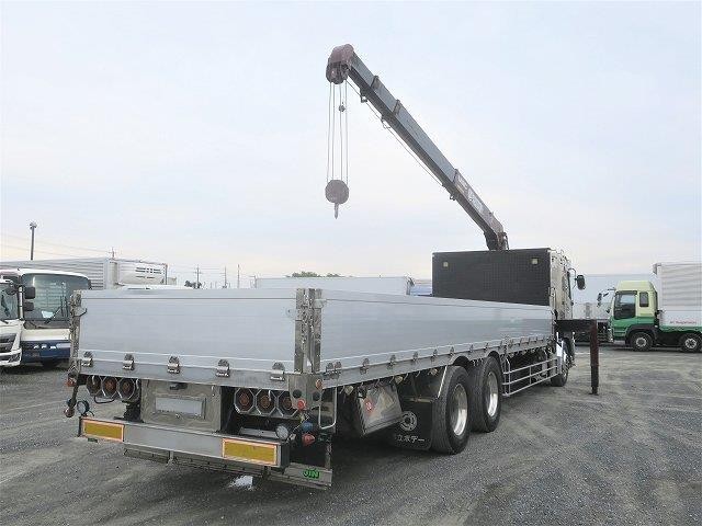 中古トラック UDトラックスクレーン付平ボディアルミブロック #6