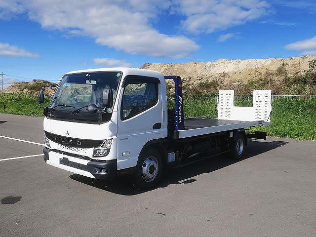[Vehicles for lease only] Mitsubishi Fuso Canter, 2021 model, small safety loader, Far East made Flat Top Zero, running board, radio control and winch included [Semi-medium license compatible *Excluding 5t limited]