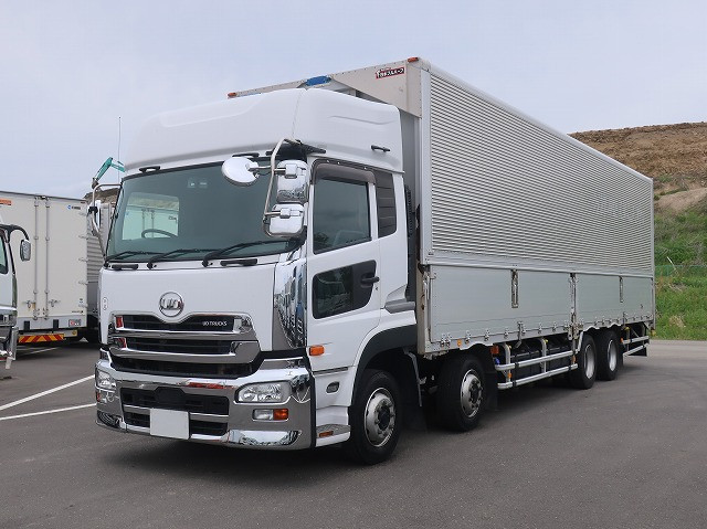 【リース専用車両】平成28年式 UDトラックス クオン 大型アルミウィング 4軸低床 後輪エアサス ハイルーフ