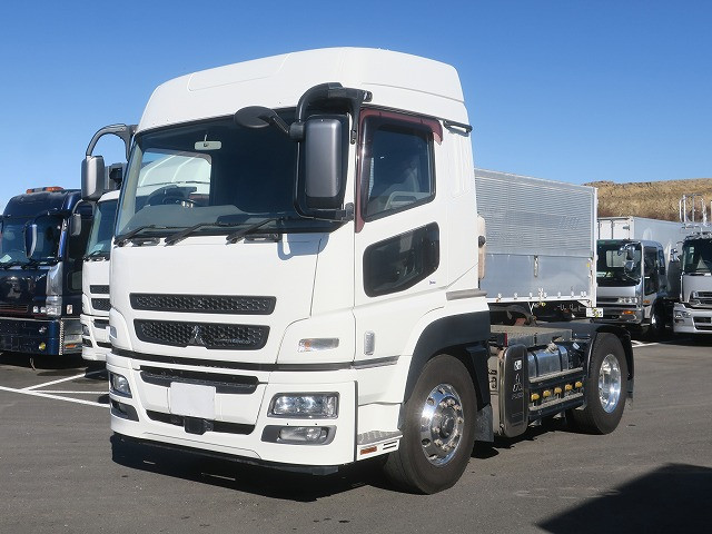 [Lease vehicle] 2015 Mitsubishi Fuso Super Great Tractor Head, 5th wheel load 11.5t, 420 horsepower, high roof, aluminum wheels 