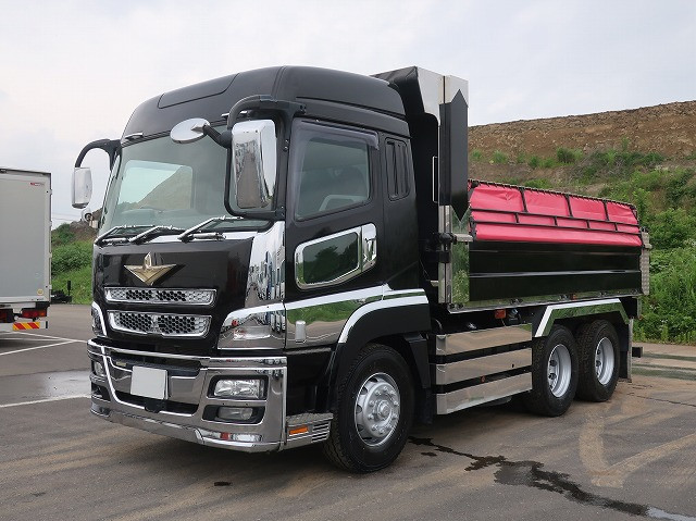 [Vehicles for lease rental only] 2013 Mitsubishi Fuso Super Great large dump truck, made in Far East, 5100 x 2200 body, 2 differentials, electric cobo lane, high roof, 380 horsepower