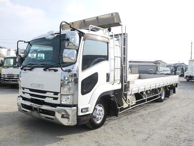 【リース専用車両】平成28年式 いすゞ フォワード 中型平ボディアルミブロック 3方開 ワイド幅 後輪エアサス 240馬力