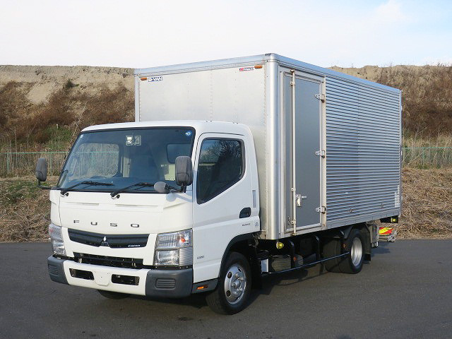 [Lease-only vehicle] 2015 Mitsubishi Fuso Canter 2-ton aluminum van, wide and long, 208cm cargo bed height, left-side door, storage PG, fully low-floor, two-pedal, two-stage lashing rails, 150 horsepower