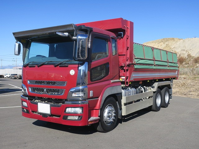 [Lease vehicle] 2013 Mitsubishi Fuso Super Great 22-ton long dump truck, Shinmaywa, 2 differentials, retarder, 420 horsepower