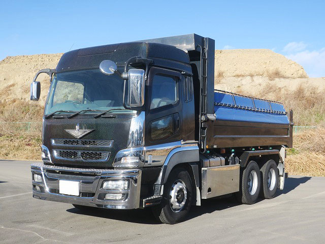 [Lease Rental Vehicle] 2013 Mitsubishi Fuso Super Great Large Dump Truck, ShinMaywa, 5300mm Body Length, Adjustable Bumper, 2 Differentials, High Roof, Retarder