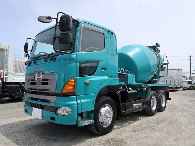 [Vehicles for lease only] 2006 Hino Profia large concrete mixer truck with 2 differentials and Kayaba drum capacity of 8.7 m3