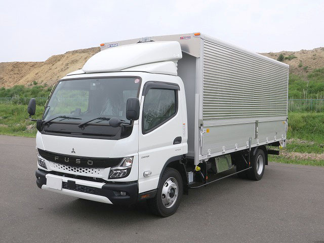 Mitsubishi Fuso Canter (2024 model), 3-ton aluminum wing, wide and extra-long 5.0m, 2-pedal, 2-stage lashing rails, 150 horsepower