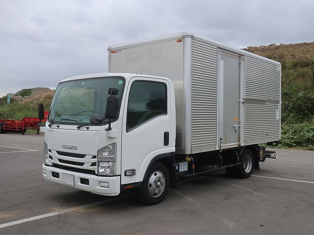 [Vehicles exclusively for lease] 2019 model Isuzu Elf 2t aluminum van, wide and long, cargo bed height 208cm, left sliding door, storage PG, full low floor, 2-stage lashing rail, 150 horsepower [medium-sized license compatible *excluding 5t limited]