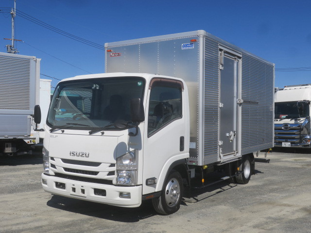 [Lease Rental Only] 2018 Isuzu Elf 2-ton Aluminum Van, Wide and Long, 215cm Bed Height, Left-Sliding Door, Fully Low Floor, Two-Tier Lashing Rails, 150 HP [Eligible for Medium-Duty Licenses (Excluding 5-ton Limited Vehicles)]