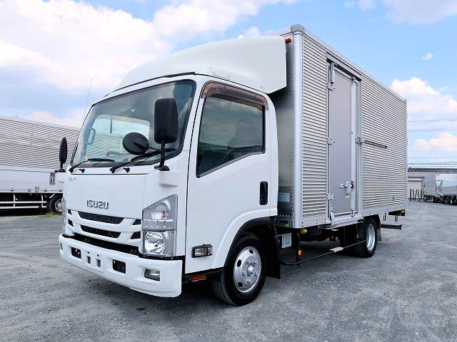 【リース専用車両】平成29年式 いすゞ エルフ 2tアルミバン ワイドロング 荷台高216cm 左スライド扉 全低床 ラッシングレール2段 150馬力