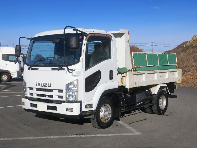 【リース専用車両】平成26年式 いすゞ フォワード 中型ダンプ Lゲート 極東製 積載3.55t 電動コボレーン 190馬力 