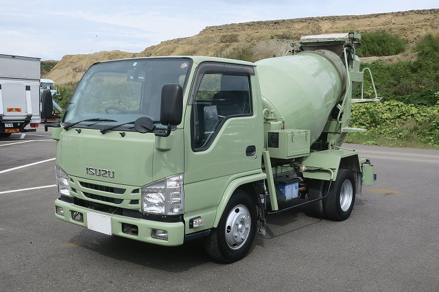 中古トラック いすゞ エルフ 3tコンクリートミキサー車