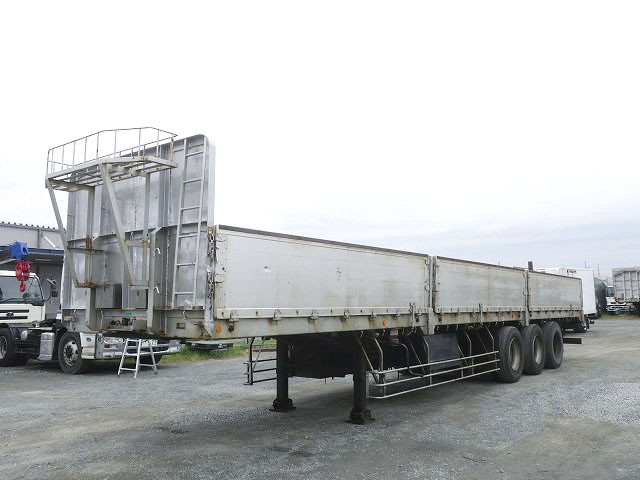 [Vehicles for lease only] 2008 model Nippon Trex 3-axle aluminum block flat trailer, 7-way opening, 13m body, maximum load 27t, lift axle, air suspension