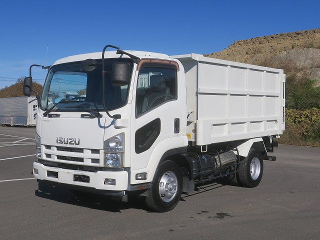 [Vehicles for lease only] 2014 model Isuzu Forward medium-sized deep dump truck, manufactured by Shinmaywa, no soil loading specification, double doors on both sides 