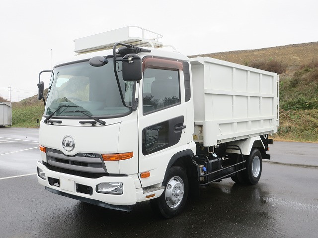 [Vehicles for lease only] 2012 UD Trucks Condor Medium-sized deep dump truck, made by Shinmaywa, no soil or sand allowed, double doors on both sides
