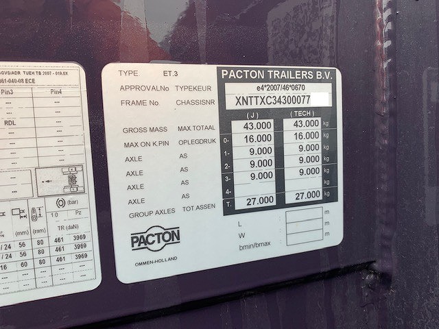 中古トラック パクトン海コンシャーシ ＃16