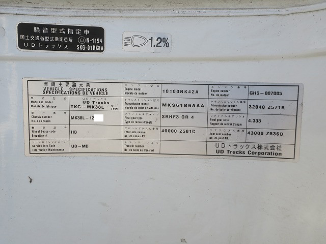 中古トラック UDトラックスアルミウィング #12