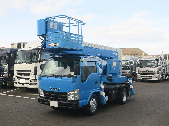 [Vehicles for lease only] 2008 model Isuzu Elf small high-altitude work platform Aichi SS12A Skymaster Maximum ground clearance 12m [Semi-medium-sized license compatible *Excluding 5t limited]