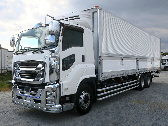 [Vehicles exclusively for lease rental] Reiwa 1 model Isuzu Giga large freezer wing high floor 3-axle storage PG made by Ryohin Heavy Industries -5 degree setting snow melting specification retarder ★Preliminary inspection included★