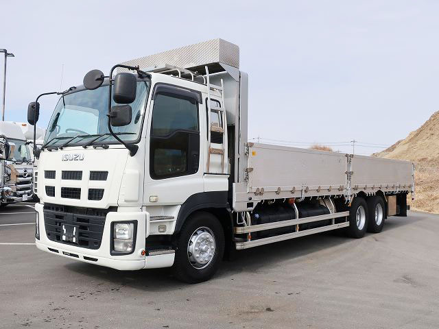 2013 Isuzu Giga Large flat body aluminum block 5-way opening 9500 body 2 differentials 