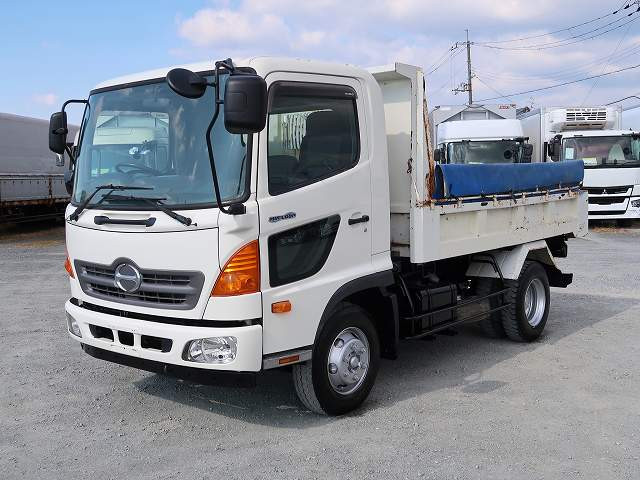 [Vehicles for lease rental only] 2016 Hino Ranger Medium-sized dump truck, Kyokuto, manual cobo lane 