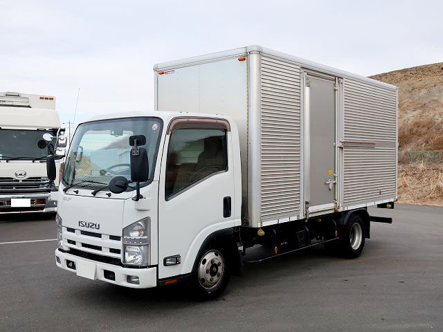 [Vehicles for lease only] 2014 Isuzu Elf 3t aluminum van, standard long, cargo bed height 206cm, left sliding door, full low floor, 2-stage lashing rails, 150 horsepower [medium-sized vehicle license required *excluding 5t limited]
