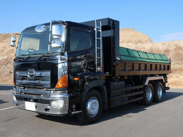 [Vehicles for lease rental only] 2013 model Hino Profia 22-ton long dump truck, Shinmaywa 6300 body, 2 differentials, 380 horsepower ★Safety inspection package installed! ★