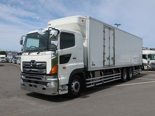 [Vehicles for lease rental only] 2015 Hino Profia large refrigerated van, high-floor 3-axle, manufactured by Mitsubishi Heavy Industries, -35 degree setting, 2-layer, double door on left side, sub-engine, Keystone, Jolder 4-row 