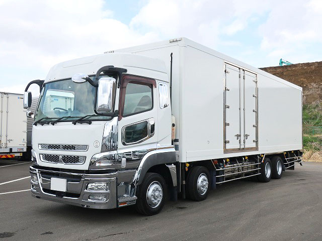 [Vehicles for lease rental only] 2016 Mitsubishi Fuso Super Great large refrigerated van, 4-axle low floor, made by Mitsubishi Heavy Industries, -35 degree setting, double door on left side, high roof, sub-engine, Keystone, Jolder 4-row