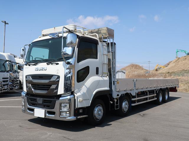 [Vehicles for lease rental only] 2018 model Isuzu Giga large flat body aluminum block 4-axle low floor 5-way opening retarder 