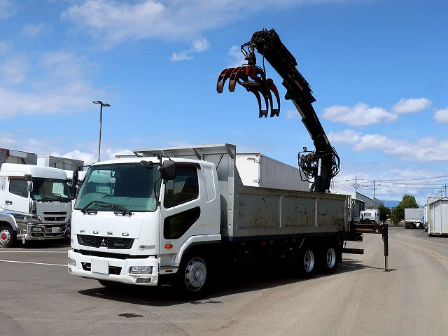 中古トラック 三菱ふそうグラップル付スクラップ運搬車