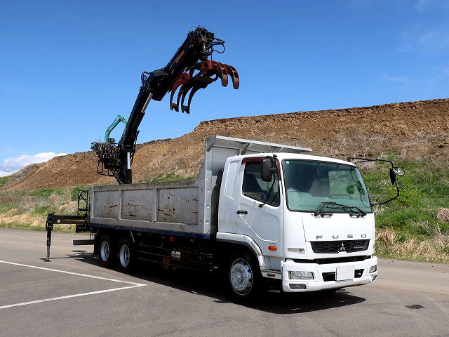 中古トラック 三菱ふそう ファイター 増トン ヒアブ付きスクラップ運搬車