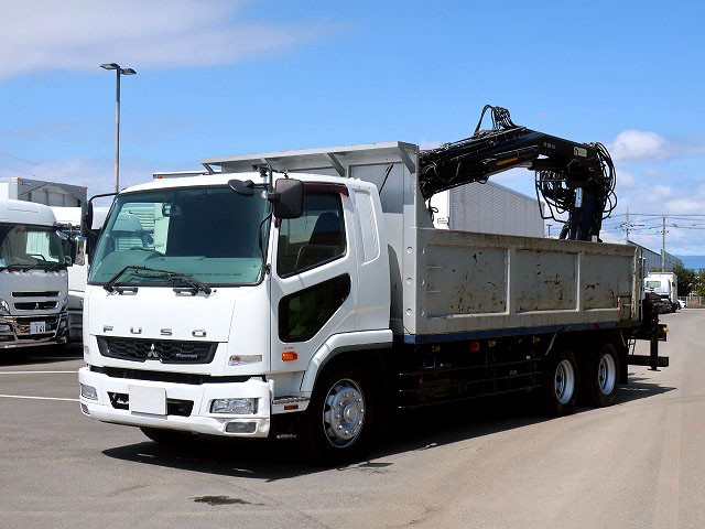 中古トラック 三菱ふそう ファイター 増トン ヒアブ付きスクラップ運搬車