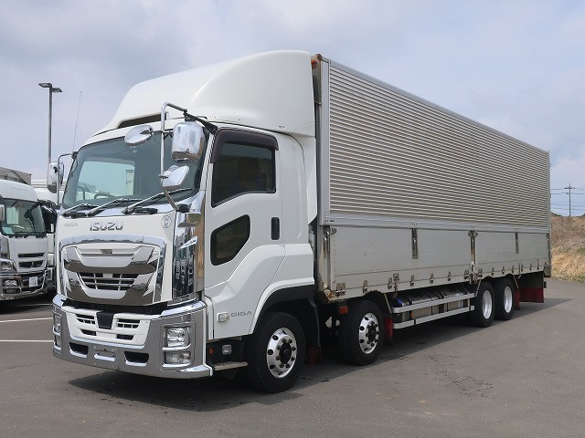 [Vehicles for lease rental only] 2017 model Isuzu Giga, large aluminum wing, 4-axle low floor, aluminum wheels